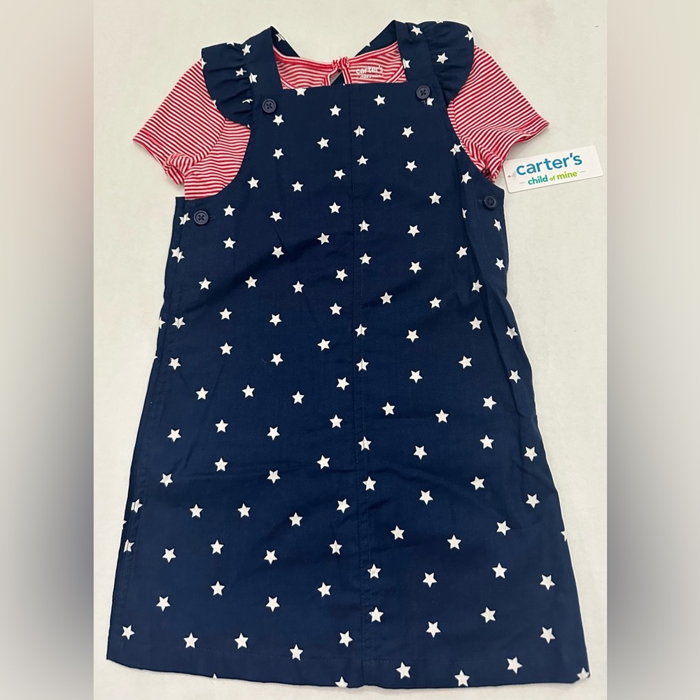 Carter's Child of Mine Toddler Girl Patriotic Dress Set, 2 Piece, Size 5T